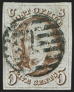 Sale 1166, Lot 558, 5c 1847 Issue (Scott 1)