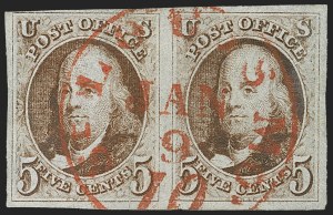 Sale 1166, Lot 560, 5c 1847 Issue (Scott 1)