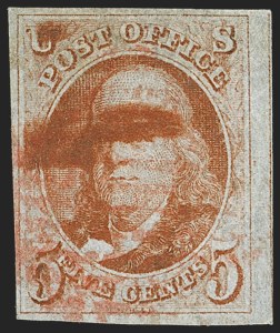 Sale 1166, Lot 569, 5c 1847 Issue (Scott 1)