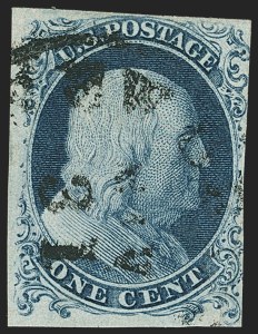 Sale 1166, Lot 589, 1c-3c 1851-56 Issue (Scott 5A-11A)