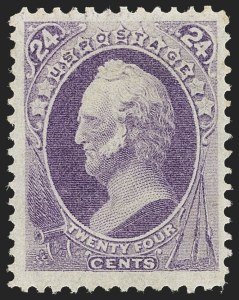 Sale 1166, Lot 783, 1870-73 National and Continental Bank Note Co. Issues (Scott 134-166), 24c Purple (153) Sale 1166, Lot 783, 1870-73 National and Continental Bank Note Co. Issues (Scott 134-166)