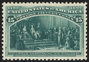 Sale Number 1166, Lot Number 834, 1893 Columbian Issue (Scott 230-245) Sale Number 1166, Lot Number 834, 1893 Columbian Issue (Scott 230-245)