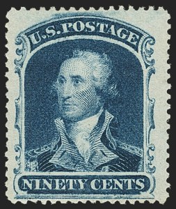 Sale 1172, Lot 519, 1857-60 Issue & 1875 Reprint (Scott 19-46), 90c Blue (39) Sale 1172, Lot 519, 1857-60 Issue & 1875 Reprint (Scott 19-46)
