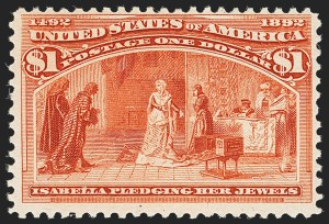 Sale 1172, Lot 575, 1893 Columbian Issue (Scott 230-245), $1.00 Columbian (241) Sale 1172, Lot 575, 1893 Columbian Issue (Scott 230-245)