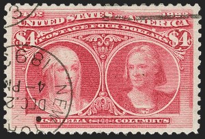 Sale 1174, Lot 102, $1.00-$5.00 1893 Columbian Issue (Scott 241-245)