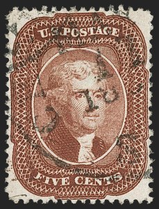 Sale Number 1174, Lot Number 23, 1857-60 Issue (Scott 18-39) Sale Number 1174, Lot Number 23, 1857-60 Issue (Scott 18-39)