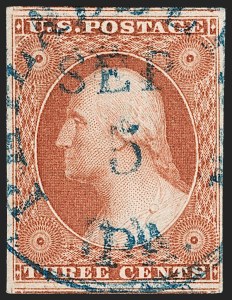Sale 1179, Lot 2102, 1c-3c 1851-56 Issue (Scott 6-11A)
