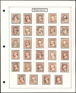 Sale 1179, Lot 2107, 1c-3c 1851-56 Issue (Scott 6-11A)