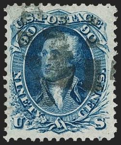 Sale 1179, Lot 2154, 1861-66 Issue (Scott 56-78), 90c Blue (72) Sale 1179, Lot 2154, 1861-66 Issue (Scott 56-78)