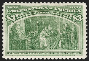 Sale 1179, Lot 2270, $1.00-$5.00 1893 Columbian Issue (Scott 241-245), $3.00 Columbian (243) Sale 1179, Lot 2270, $1.00-$5.00 1893 Columbian Issue (Scott 241-245)