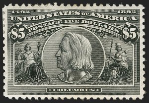 Sale 1179, Lot 2277, $1.00-$5.00 1893 Columbian Issue (Scott 241-245), $5.00 Columbian (245) Sale 1179, Lot 2277, $1.00-$5.00 1893 Columbian Issue (Scott 241-245)