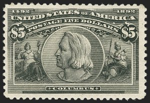 Sale 1179, Lot 2278, $1.00-$5.00 1893 Columbian Issue (Scott 241-245)