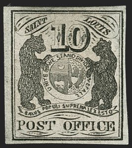 Sale 1185, Lot 8, St. Louis Postmaster's Provisional, 1847 Issue and Reproduction