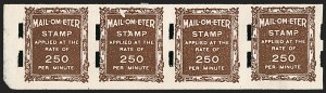 Sale 1187, Lot 500, Private Vending and Affixing Machine Perforations