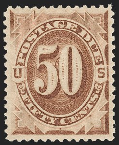 Sale 1187, Lot 708, Postage Due, Offices in China, 50c Brown (J7) Sale 1187, Lot 708, Postage Due, Offices in China