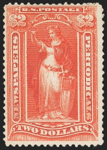 Sale 1187, Lot 761, Newspapers and Periodicals, $2.00 Scarlet, 1895 Issue (PR108) Sale 1187, Lot 761, Newspapers and Periodicals