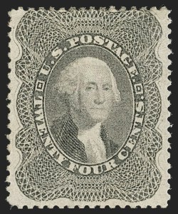 Sale 1192, Lot 135, 1857-60 Issue (Scott 18-39), 24c Gray (37a) Sale 1192, Lot 135, 1857-60 Issue (Scott 18-39)