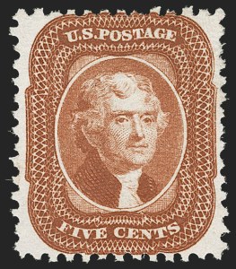 Sale 1192, Lot 147, 1875 Reprint of 1857-60 Issue (Scott 40-47)