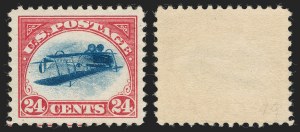 Sale 1192, Lot 644, 24c Inverted Jenny, Mint Never-Hinged, Position 49 (Scott C3a)