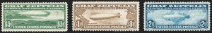 Sale 1192, Lot 659, Air Post, Graf Zeppelin Issue (Scott C13-C15)