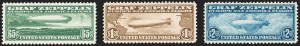 Sale 1192, Lot 660, Air Post, Graf Zeppelin Issue (Scott C13-C15)