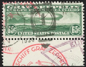 Sale Number 1192, Lot Number 670, Air Post, Graf Zeppelin Issue (Scott C13-C15) Sale Number 1192, Lot Number 670, Air Post, Graf Zeppelin Issue (Scott C13-C15)