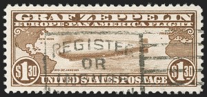 Sale Number 1192, Lot Number 677, Air Post, Graf Zeppelin Issue (Scott C13-C15) Sale Number 1192, Lot Number 677, Air Post, Graf Zeppelin Issue (Scott C13-C15)