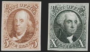 Sale 1192, Lot 71, 1875 Reproduction of 1847 Issue (Scott 3-4)