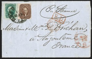 Sale 1192, Lot 858, Confederate States: Independent and CSA use of US Postage