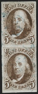 Sale 1197, Lot 1528, 5c 1847 Issue (Scott 1)