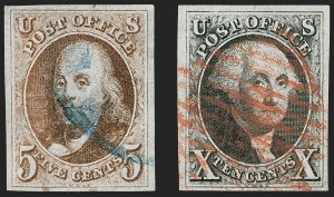Sale 1197, Lot 1537, 5c 1847 Issue (Scott 1)