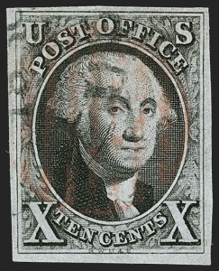 Sale 1197, Lot 1539, 5c 1847 Issue (Scott 1)