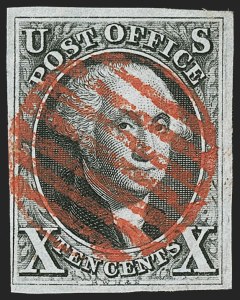Sale 1197, Lot 1552, 10c 1847 Issue (Scott 2), 10c Black (2) Sale 1197, Lot 1552, 10c 1847 Issue (Scott 2)