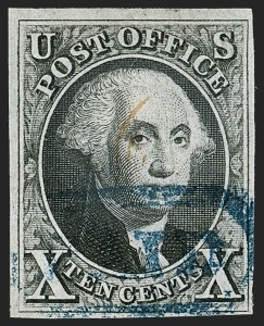 Sale 1197, Lot 1554, 10c 1847 Issue (Scott 2)