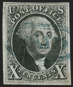 Sale 1197, Lot 1559, 10c 1847 Issue (Scott 2)