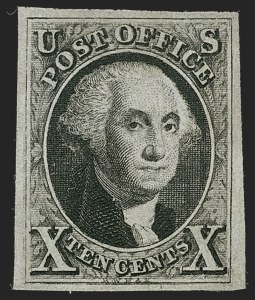 Sale 1197, Lot 1563, 10c 1847 Issue (Scott 2)