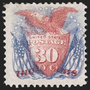Sale 1197, Lot 1771, 15c-90c 1869 Pictorial Issue (Scott 118-122), 30c Ultramarine & Carmine (121) Sale 1197, Lot 1771, 15c-90c 1869 Pictorial Issue (Scott 118-122)