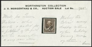 Sale 1197, Lot 1824, 1881-93 American Bank Note Co. Issues (Scott 205-229)