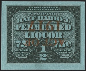 Sale 1197, Lot 2213, Revenues: Wine and Beer Stamps
