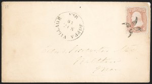 Sale 1199, Lot 1114, 1861-66 Issue Fancy Cancellations