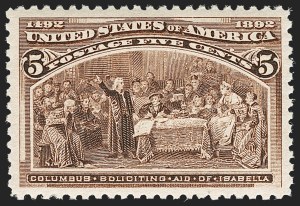 Sale Number 1199, Lot Number 1309, 1893 Columbian Issue (Scott 230-245) Sale Number 1199, Lot Number 1309, 1893 Columbian Issue (Scott 230-245)