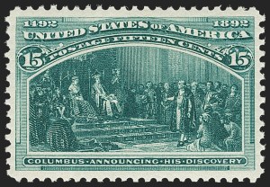 Sale Number 1199, Lot Number 1313, 1893 Columbian Issue (Scott 230-245) Sale Number 1199, Lot Number 1313, 1893 Columbian Issue (Scott 230-245)