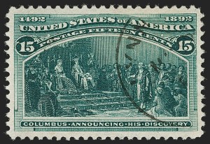 Sale Number 1199, Lot Number 1315, 1893 Columbian Issue (Scott 230-245) Sale Number 1199, Lot Number 1315, 1893 Columbian Issue (Scott 230-245)
