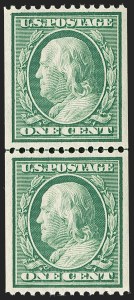 Sale Number 1202, Lot Number 2319, 1908-12 Perf 12 Vertical Coils, Double-Line Watermark (Scott 348-351) Sale Number 1202, Lot Number 2319, 1908-12 Perf 12 Vertical Coils, Double-Line Watermark (Scott 348-351)