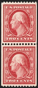 Sale 1202, Lot 2328, 1908-12 Perf 12 Vertical Coils, Double-Line Watermark (Scott 348-351)