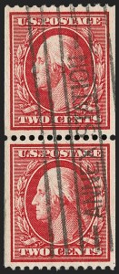 Sale 1202, Lot 2330, 1908-12 Perf 12 Vertical Coils, Double-Line Watermark (Scott 348-351)