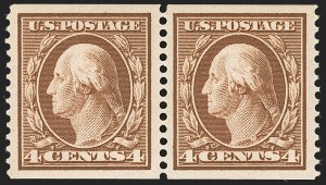 Sale Number 1202, Lot Number 2357, 1908-12 Perf 12 Horizontal Coils, Double-Line Watermark (Scott 352-356) Sale Number 1202, Lot Number 2357, 1908-12 Perf 12 Horizontal Coils, Double-Line Watermark (Scott 352-356)