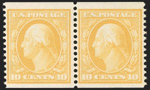 Sale 1202, Lot 2371, 1908-12 Perf 12 Horizontal Coils, Double-Line Watermark (Scott 352-356)