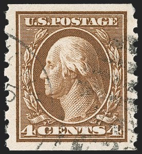 Sale 1202, Lot 2436, 1910-13 Perf 8.5 Horizontal Coils, Single-Line Watermark (Scott 392-396)