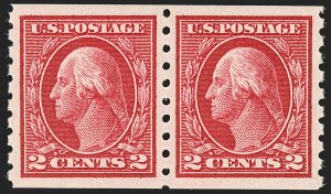 Sale 1202, Lot 2465, 1912 Perf 8.5 Coils, Single-Line Watermark (Scott 410-413)